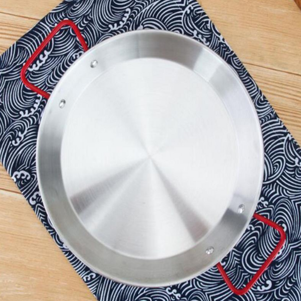 22Cm Spanish Seafood Paella Stainless Steel Dish Frying Pan Korean Saucepan Fried Chicken Salad Pasta Kitchen Household Plate Other Cookware