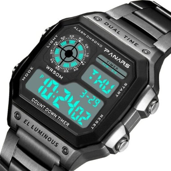 Veile Studios 8113 Outdoor Sports Waterproof Led Watch For Man Black Watches