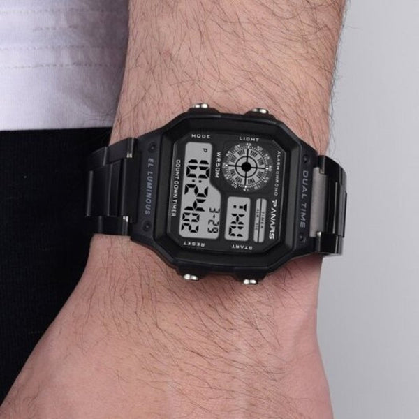 Veile Studios 8113 Outdoor Sports Waterproof Led Watch For Man Black Watches