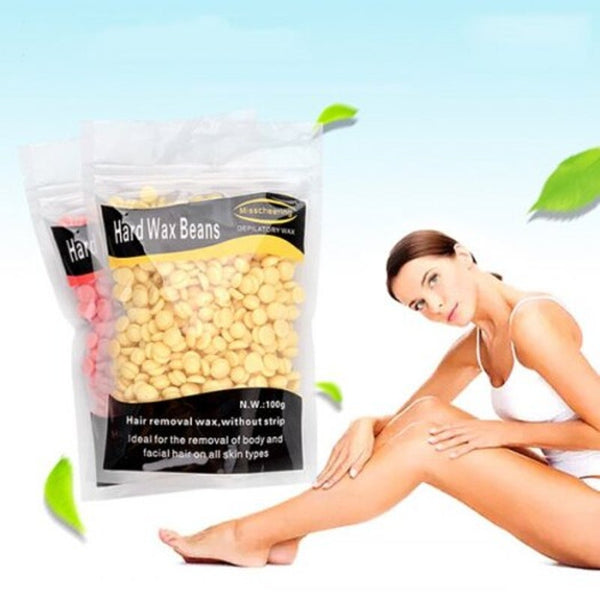 Paper Free Hair Removal Wax Beans Fast Effective Treatment 100G Corn Yellow