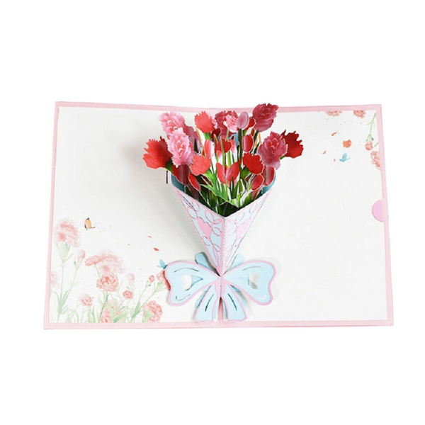 Paper Flower Happy Mothers Day Pop Up Card 3D Cut Out Word Greeting Greeting Cards & Invitations