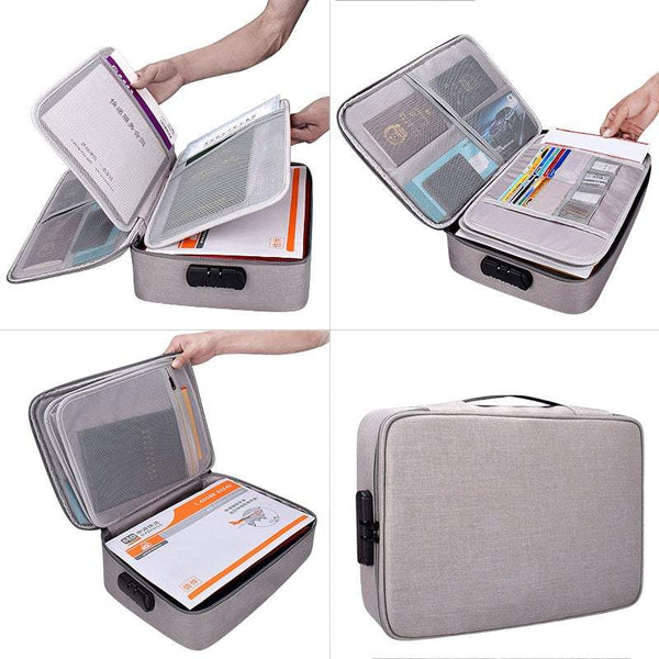 Locking Documents Holder Organiser Partitions File Sorting Portfolio Storage Boxes