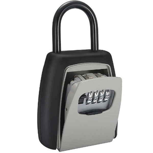 Password Key Box Four Digit Lock Padlock Type Storage Grey Key Safes Boxes & Hideaways