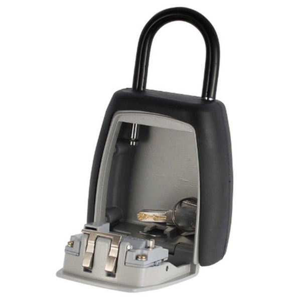 Password Key Box Four Digit Lock Padlock Type Storage Grey Key Safes Boxes & Hideaways