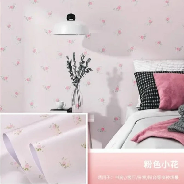 Pastoral Flower Self Adhesive Wallpaper Waterproof Wipeable Stickers Wall Stickers