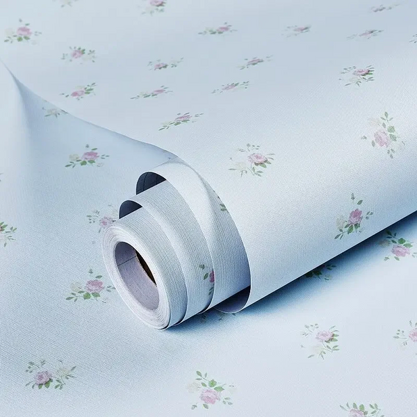 Pastoral Flower Self Adhesive Wallpaper Waterproof Wipeable Stickers Wall Stickers