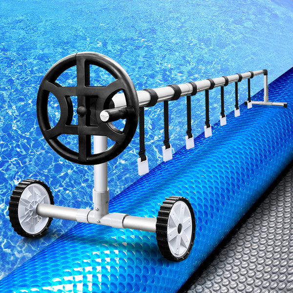 Aquabuddy Solar Swimming Pool Cover Roller Wheel Blanket 10X4m Pool Covers