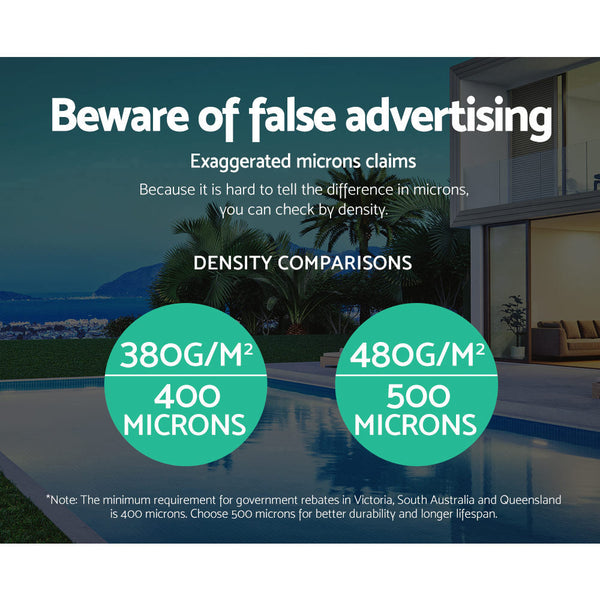 Aquabuddy Pool Cover 500 Micron 8X4.2M Swimming Solar Blanket Blue Pool Covers