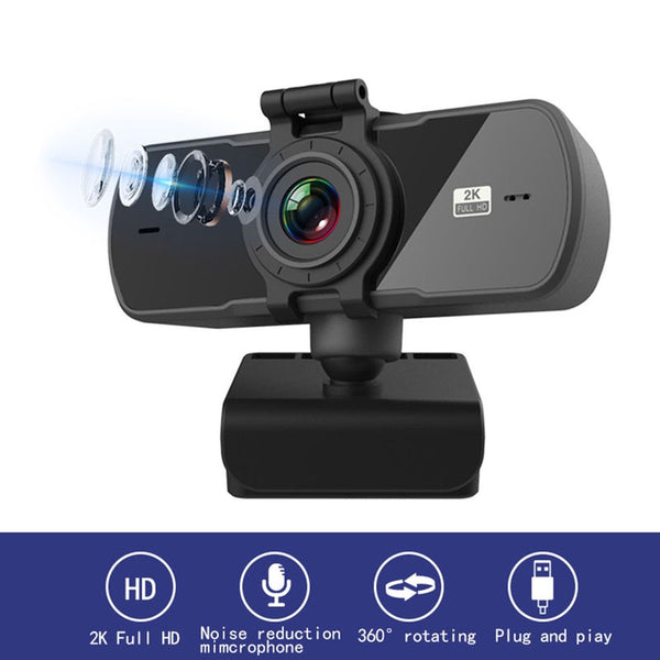 Pc C5 4 Million Pixels 2K Full Hd Webcam For Camera With Microphone Usb Computer Peripherals Webcams