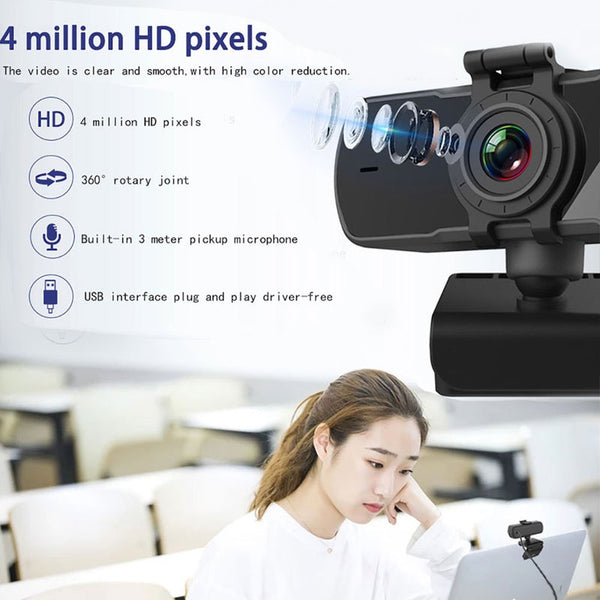 Pc C5 4 Million Pixels 2K Full Hd Webcam For Camera With Microphone Usb Computer Peripherals Webcams