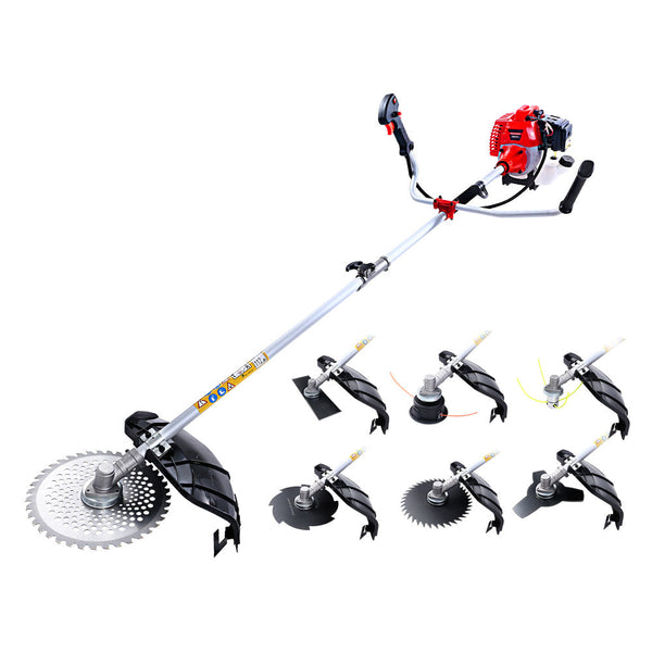 Giantz 62Cc Pole Chainsaw Petrol 7 In 1 Brush Cutter Whipper Snipper Multi Tools Chainsaws