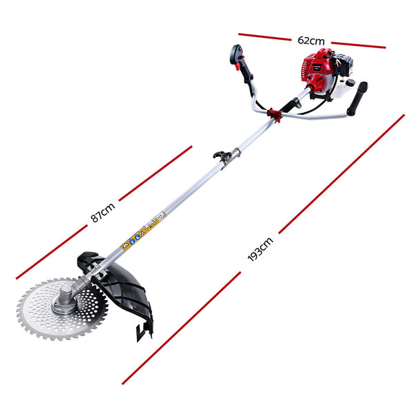 Giantz 62Cc Pole Chainsaw Petrol 7 In 1 Brush Cutter Whipper Snipper Multi Tools Chainsaws