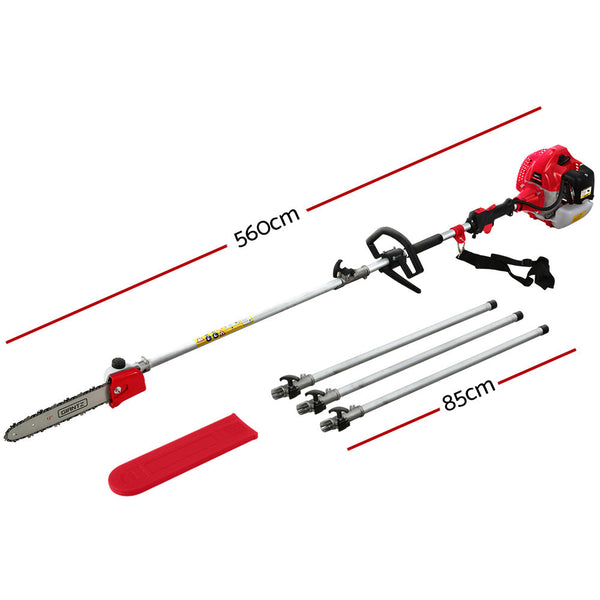 Giantz 65Cc Pole Chainsaw Petrol Saw Tree Pruner Extended Bonus Extra Gift String Trimmers