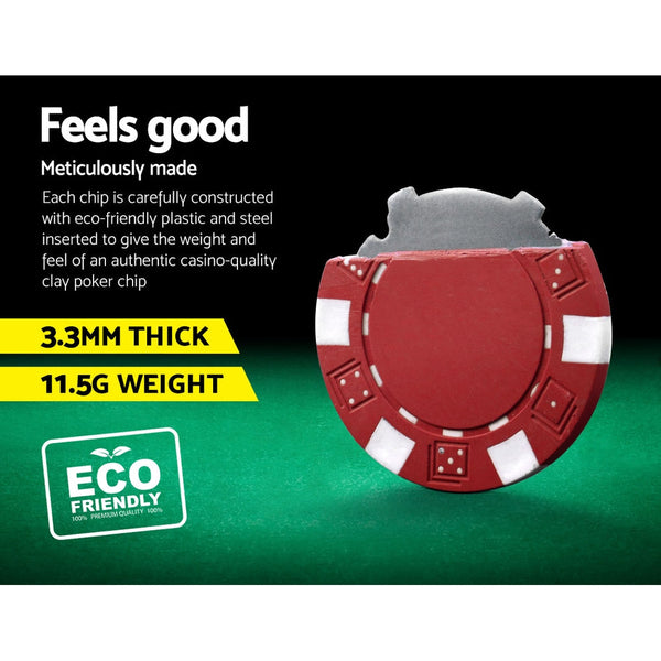 Poker Chip Set 500Pc Chips Texas Hold'em Casino Gambling Dice Cards Poker Chips