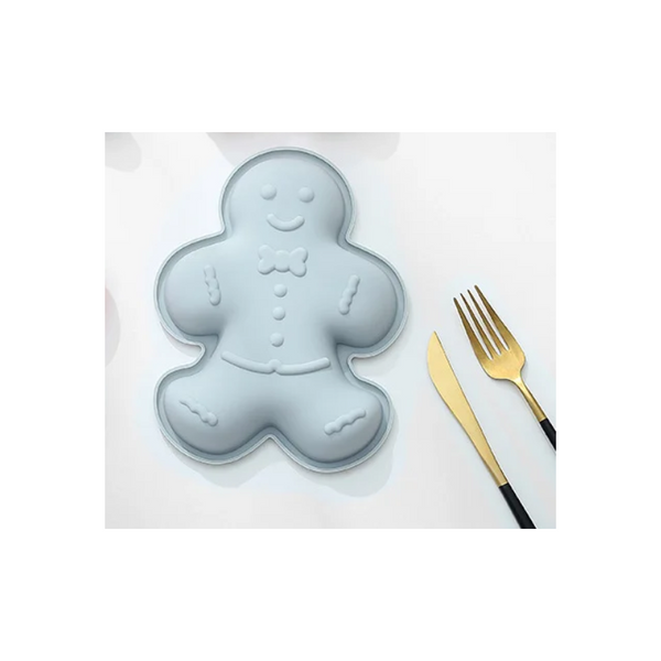 3Pcs 3D Silicone Mold Diy Cake Gingerbread Man Tools Pastry Fondant Soap Mould