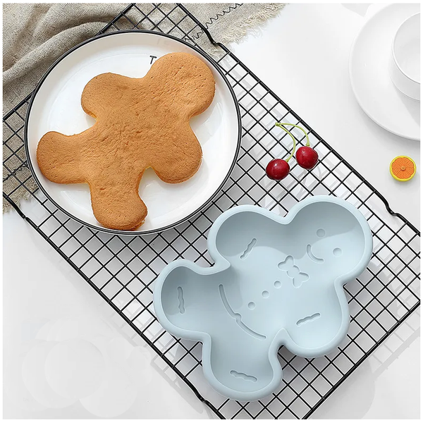 3Pcs 3D Silicone Mold Diy Cake Gingerbread Man Tools Pastry Fondant Soap Mould Muffin Pans & Baking Moulds