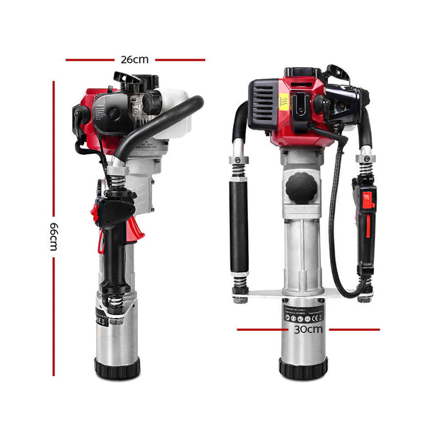 Giantz 55Cc Petrol Post Pile Hole Driver 2 Stroke Power Picket Rammer Post Hole Diggers & Augers