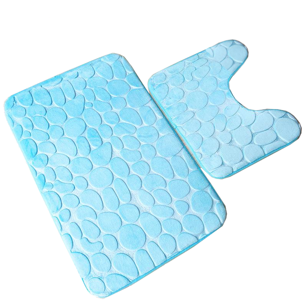 Bath Mats Rugs & Toilet Covers Pebbles Bath Mat Set Bathroom Square Shaped And U Non Slip Floor Mats