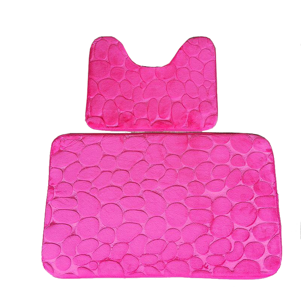 Bath Mats Rugs & Toilet Covers Pebbles Bath Mat Set Bathroom Square Shaped And U Non Slip Floor Mats