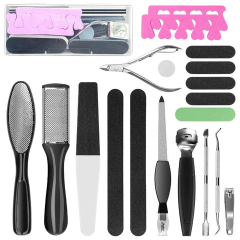 Pedicure Kit 20 Inch 1 Black Stainless Steel Professional Tools Set Foot Peel Callus Manicure & Pedicure Tools & Kits