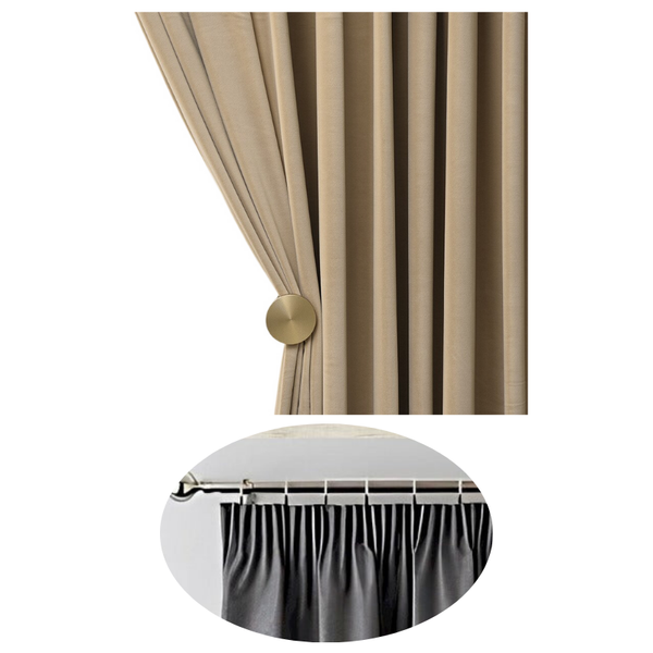 500 Centimetre Light Pawn High Quality Modern Velvet Blackout Curtains For Living Room Bedroom Dining Luxury Drape Curtains & Drapes
