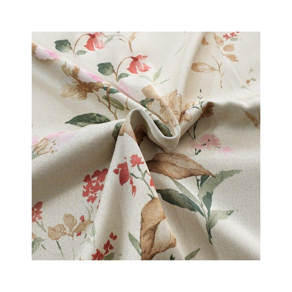 100Cm Beige Flower Design Modern Luxury Retro Style Curtain For Decor Curtains & Drapes