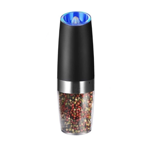 Pepper Grinder Gravity Electric Mill Battery Operated Automatic Salt With Blue Led Light Salt & Pepper