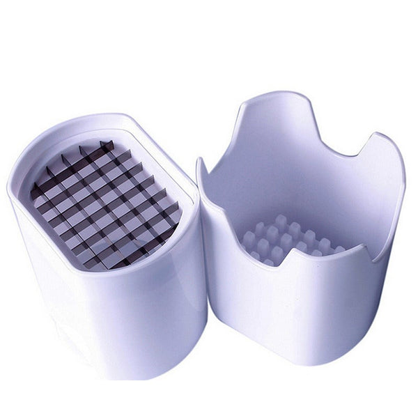 Perfect Fries One Step Natural French Fry Cutter Vegetable Fruit Durable Potato Food Slicer Dicer Chopper Stainless Steel White Peelers & Slicers