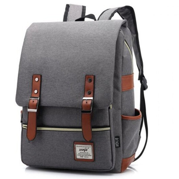 Personality Retro Men Outdoor Travel Backpack Fashion Gray