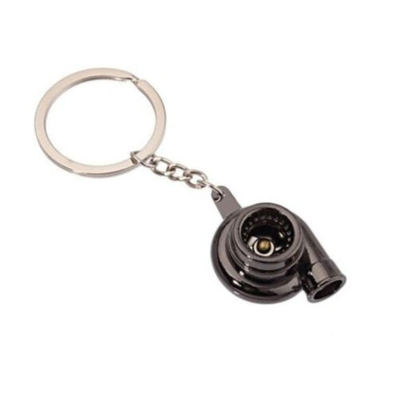 Personalized Creative Car Whistles Blower Supercharger Metal Key Chain Gunmetal