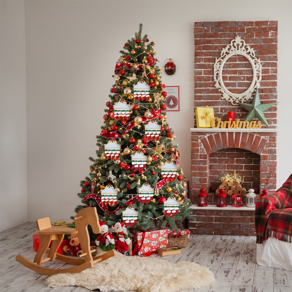 Personalized Christmas Family Xmas Tree Stocking Ornaments Diy Stockings Decoration Socks