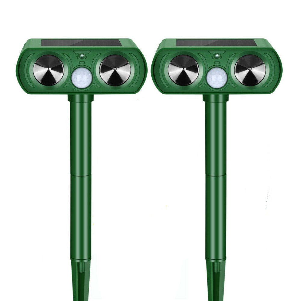 Ultrasonic Animal Repeller Solar Powered Cat Repellent Waterproof Motion Sensor Activated Deterrent Chaser Protect Farm Garden Yard Ultrasonic Pest Re