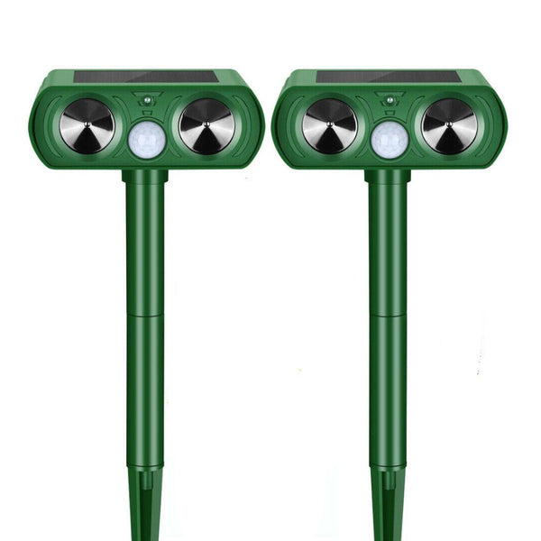 Ultrasonic Animal Repeller Solar Powered Cat Repellent Waterproof Motion Sensor Activated Deterrent Chaser Protect Farm Garden Yard Ultrasonic Pest Re