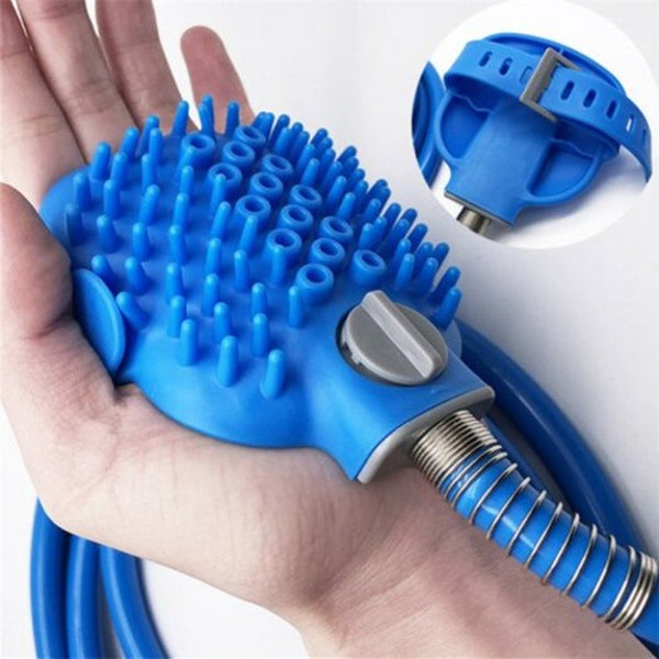Pet Bathing Comfortable Massager Shower Tool Cleaning Blue