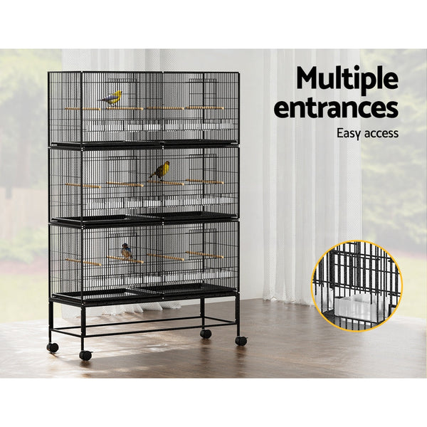 I.Pet Ipet Bird Cage Large Aviary Cages Galvanised Parrot Stand Alone Wheels 175Cm Bird Cages