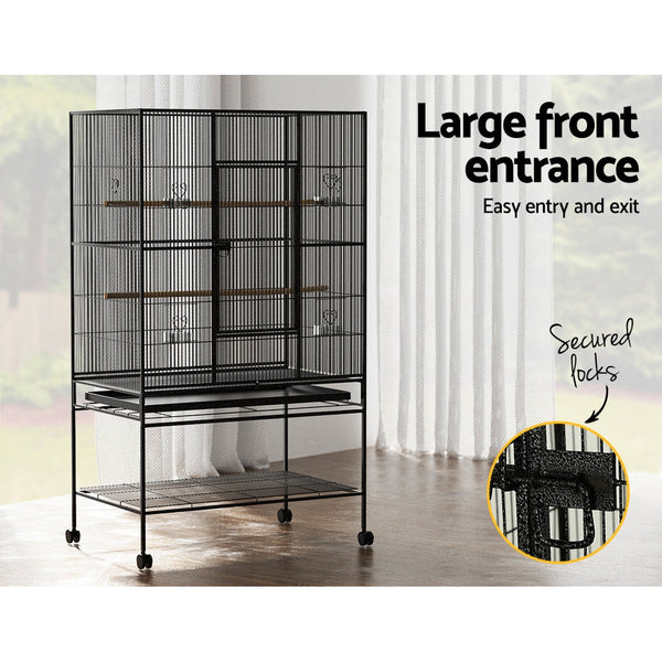 I.Pet Bird Cage Cages Aviary 137Cm Large Travel Stand Budgie Parrot Toys Bird Cages