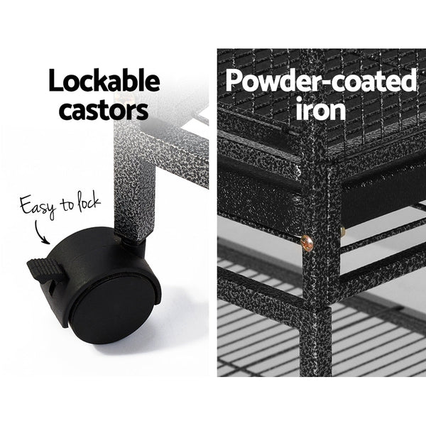 I.Pet Bird Cage Cages Aviary 137Cm Large Travel Stand Budgie Parrot Toys Bird Cages