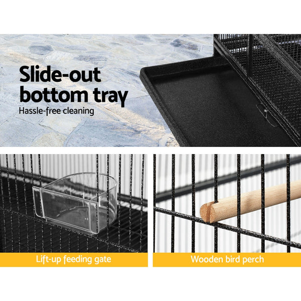 I.Pet Bird Cage Cages Aviary 137Cm Large Travel Stand Budgie Parrot Toys Bird Cages