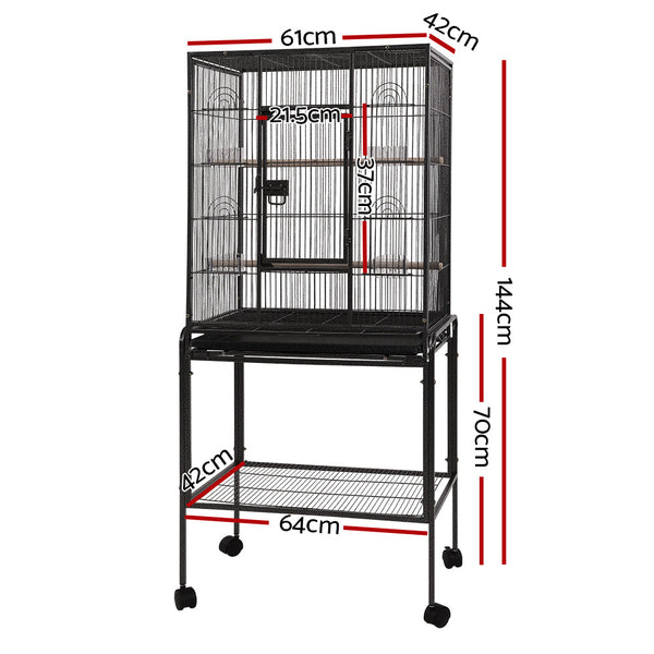 I.Pet Bird Cage Cages Aviary 144Cm Large Travel Stand Budgie Parrot Toys Bird Cages