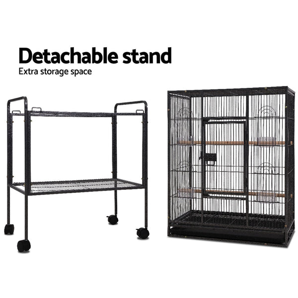 I.Pet Bird Cage Cages Aviary 144Cm Large Travel Stand Budgie Parrot Toys Bird Cages