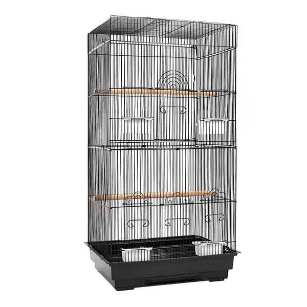 I.Pet Medium Bird Cage With Perch Black Bird Cages