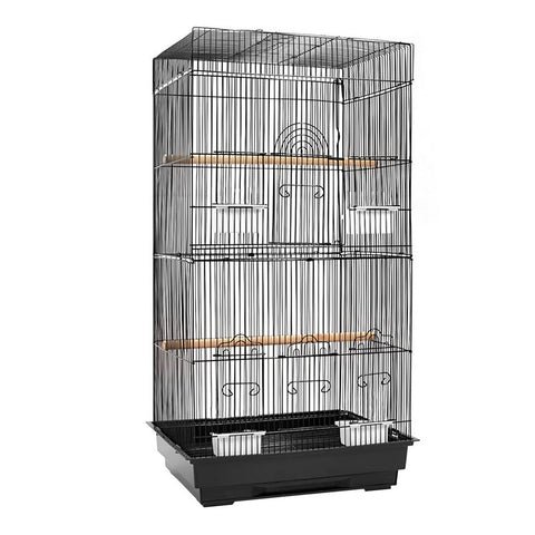 I.Pet Medium Bird Cage With Perch Black Bird Cages