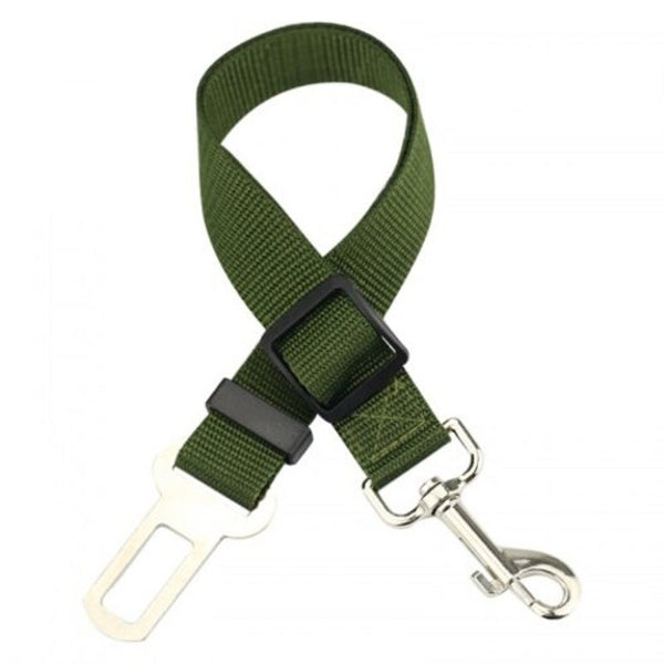 Pet Car Quality Material Seat Belt Dog Traction Rope Army Green Leads & Head Collars