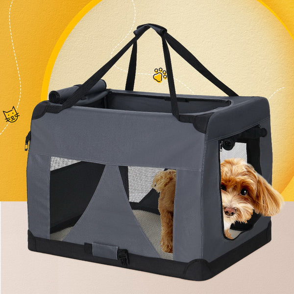 I.Pet Carrier Soft Crate Dog Cat Travel Portable Cage Kennel Foldable Xl Pet Transport