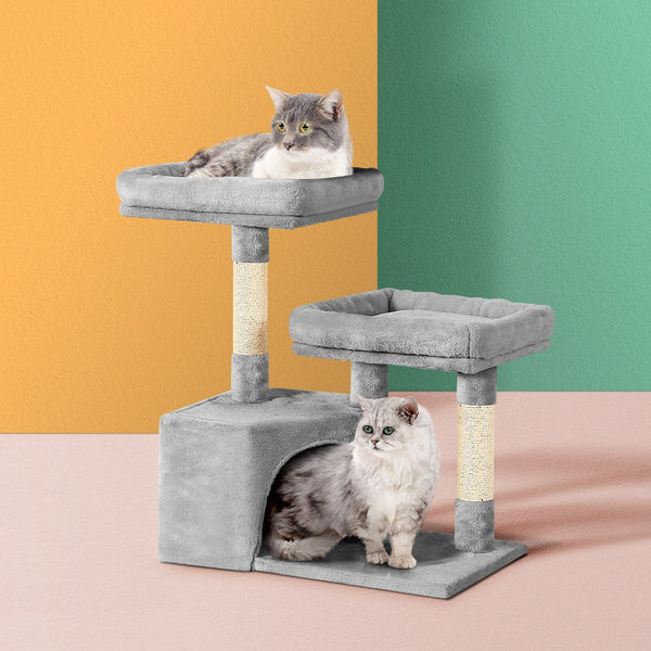 I.Pet Cat Tree Tower Scratching Post Scratcher Wood Condo House Bed Trees 69Cm Furniture & Scratchers