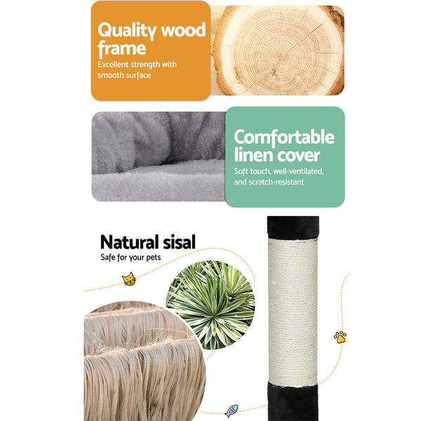 I.Pet Ipet Cat Tree Tower Scratching Post Scratcher Wood Condo House Play Bed 161 Cm Furniture & Scratchers