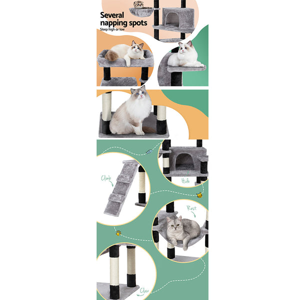 I.Pet Ipet Cat Tree Tower Scratching Post Scratcher Wood Condo House Play Bed 161 Cm Furniture & Scratchers