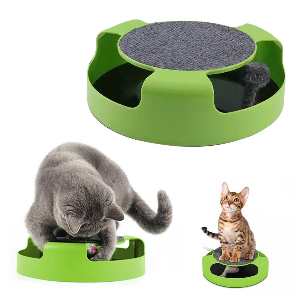 Pet Cat Catch Mouse Interactive Toy Scratch Board With Felt Scratching Cat Toys