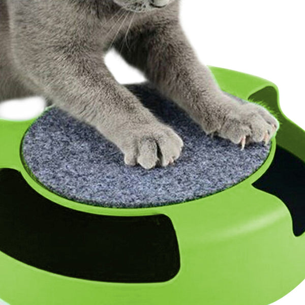 Pet Cat Catch Mouse Interactive Toy Scratch Board With Felt Scratching Claw Mat