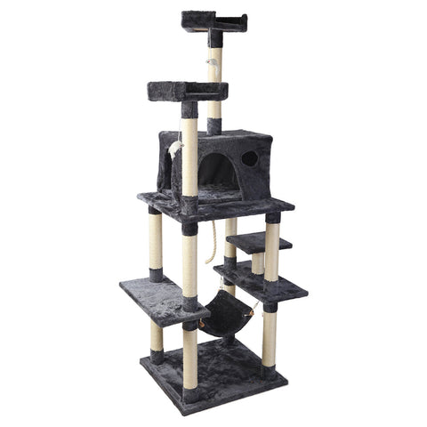 I.Pet Cat Tree 184Cm Trees Scratching Post Scratcher Tower Condo House Furniture Wood Furniture & Scratchers